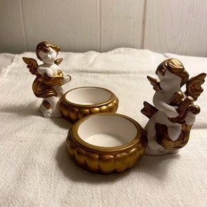 EUC Partylite Angel candle holder set of 2